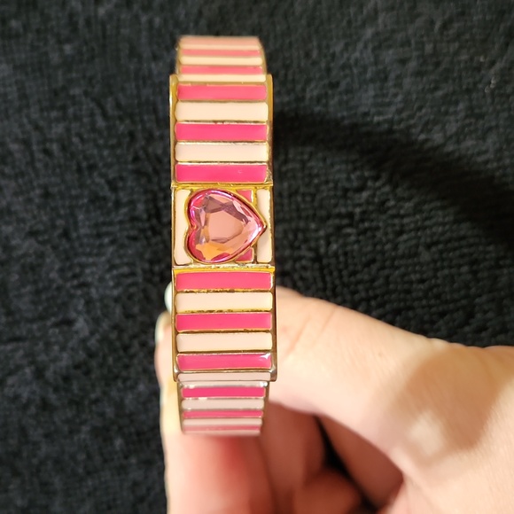 PINK STRIPED BANGLE BRACELET - Picture 2 of 6